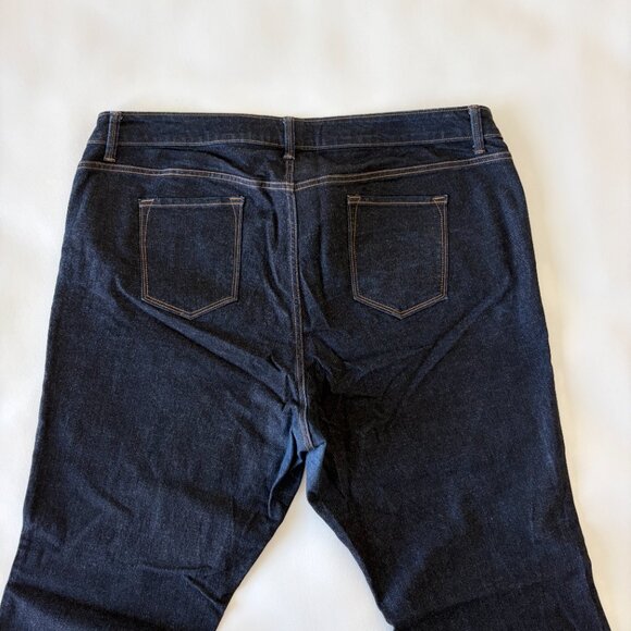 OLD NAVY Jean Womens Plus 22 x 32 Long Blue Dark Wash Boot Cut Stretch Denim - Picture 5 of 13